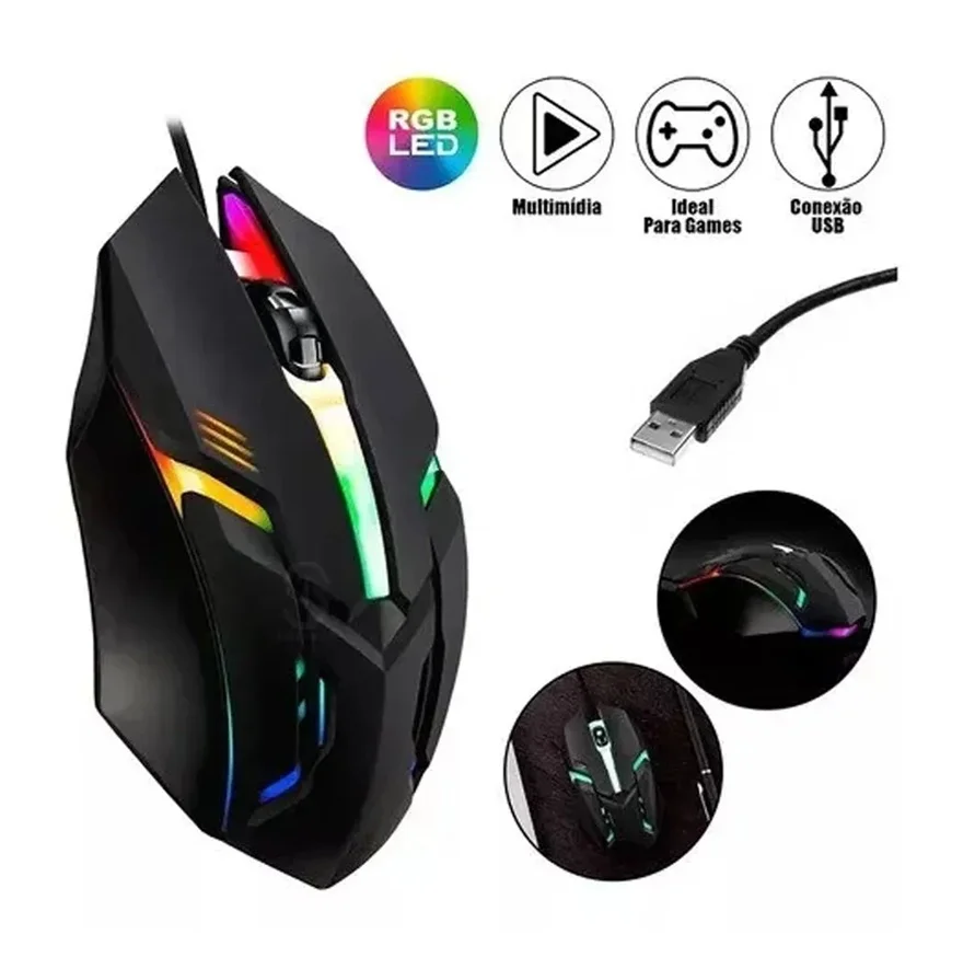 Mouse Com Fio Lehmox Ley-206 Mouse Com Fio Lehmox Ley-206