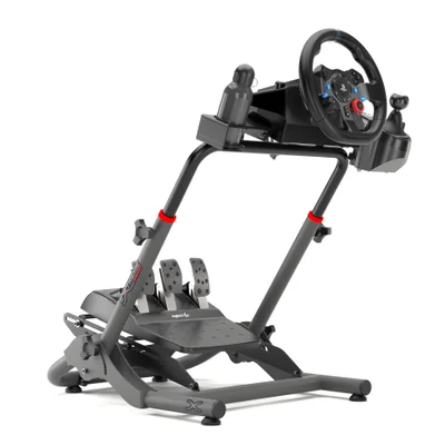 Cockpit Simulador, Extreme Simracing,  Suporte Para Volante SGT, Ajuste de Altura, Cinza