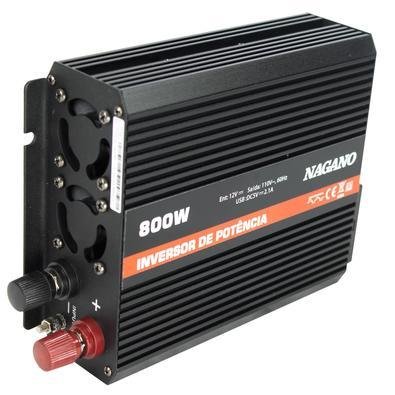 Inversor Transformador Conversor De Energia 800w 12v 110v - Onda Modificada - Nagano