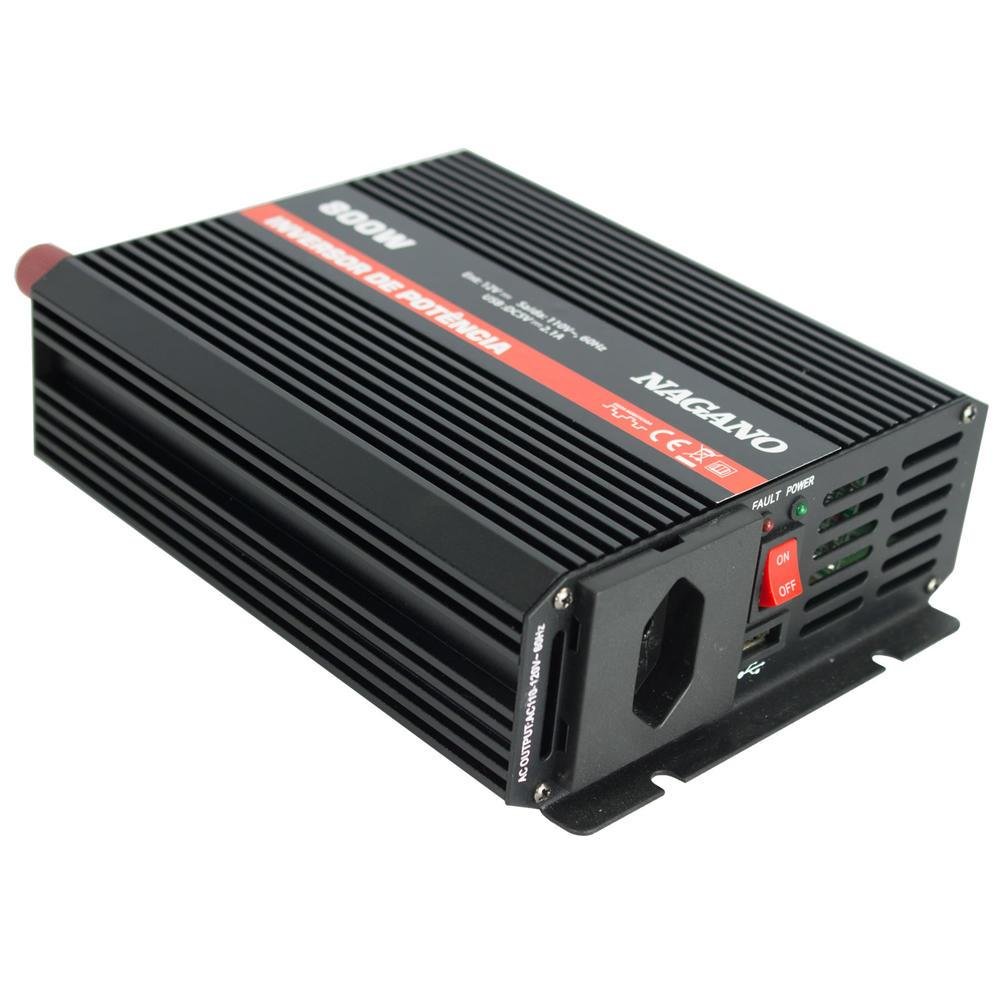 Imagem 2 de 4 do produto Inversor Transformador Conversor De Energia 800w 12v 110v - Onda Modificada - Nagano