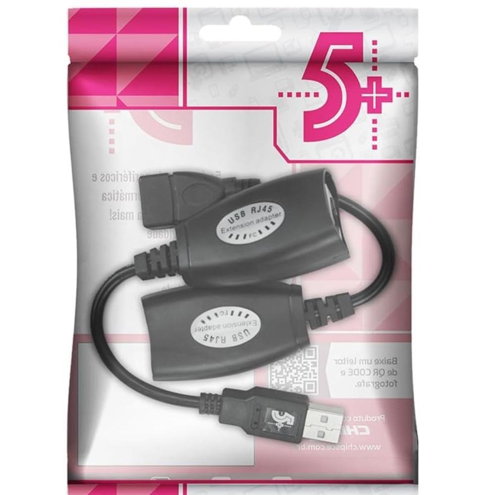 Imagem 2 de 3 do produto Cabo Extensor Pix USB A Para USB A, Via Rj45
