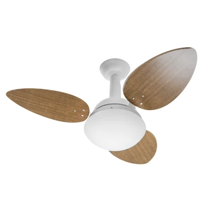 Ventilador De Teto Jet Venti-delta Branco 3pás Mogno 220 V