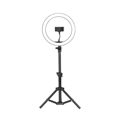 Ring Light de Mesa, com Tripé, Suporte para Celular, Circular Ring Light, Diâmetro de 26Cm