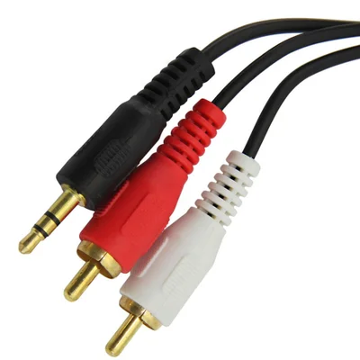 Cabo P2 Estereo X 2 Rca Macho 1,8m Cbrc0009 Preto Storm