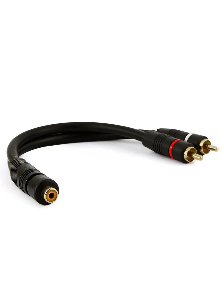 Imagem 5 de 5 do produto Cabo Y 1 Rca Femea X 2 Rca Macho 20cm 5mm Cbay0006 Preto Storm