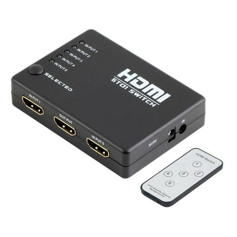 Switch Hdmi/hdtv 5x1 C/ Controle Switch Hdmi/hdtv 5x1 C/ Controle