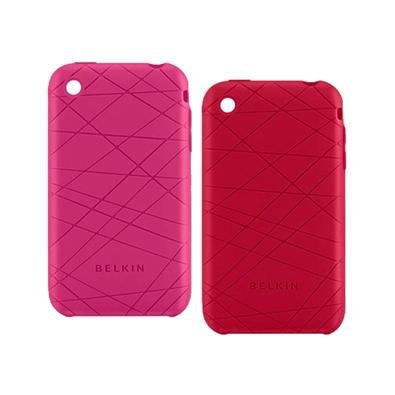 Kit Capa Para Iphone 3g - Belkin Vector Duo Rosa E Vermelho - F8z472-045-2
