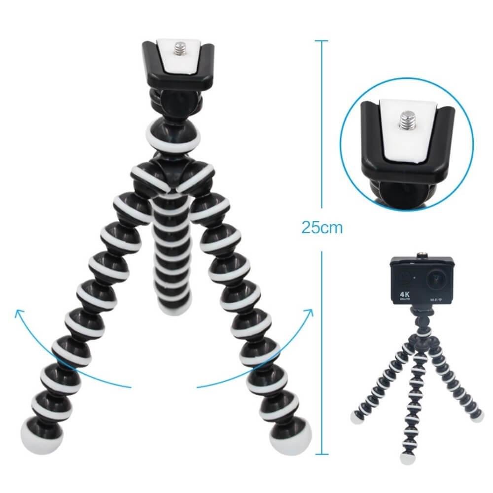 Imagem 2 de 4 do produto Tripé Flexível Para Gopro E Câmeras Similares Gorillapod Tamanho Médio