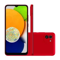 Smartphone Samsung Galaxy A03 64GB - Vermelho, 4G, Câmera 48MP + Selfie 5MP, Octa-core, RAM 4GB, Tela 6.5"