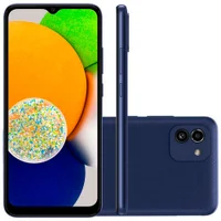 Smartphone Samsung Galaxy A03, 64GB, 4GB RAM, Câmera Dupla + Selfie 5mp, Tela 6.5 Polegadas, Azul