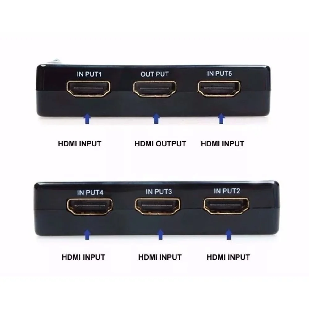 Imagem 3 de 5 do produto Switch, Hdmi 1.4, Com 5 Entradas E 1 Saída.