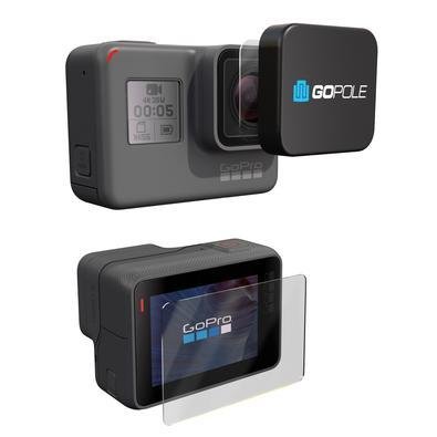 Conjunto De Proteção Da Lente E Lcd Gopole Lens+lcd Protection Kit Câmeras Gopro Hero 6 Black E Hero 5 Black