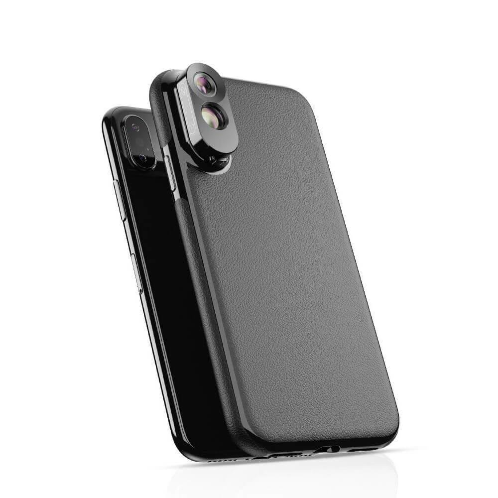Imagem 2 de 4 do produto Lente Olho De Peixe E Telefoto + Case Para Iphone Xs Max Apexel