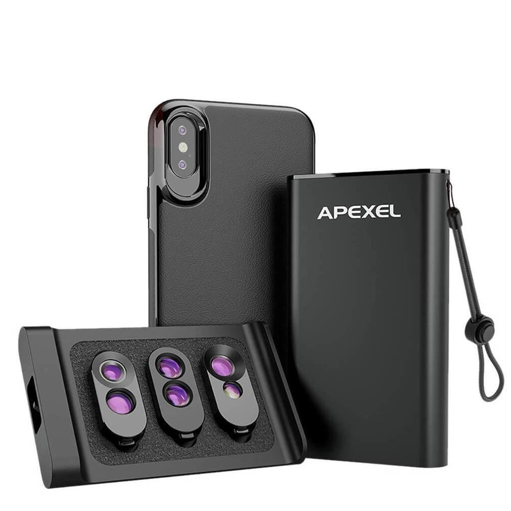 Imagem 3 de 5 do produto Kit De Lentes + Case Para Iphone Xs Max Apexel