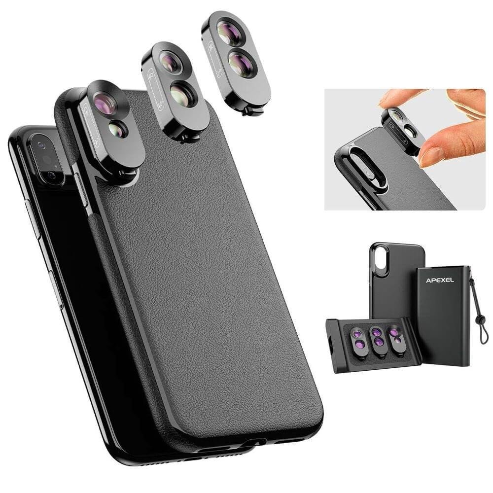 Imagem 5 de 5 do produto Kit De Lentes + Case Para Iphone Xs Max Apexel