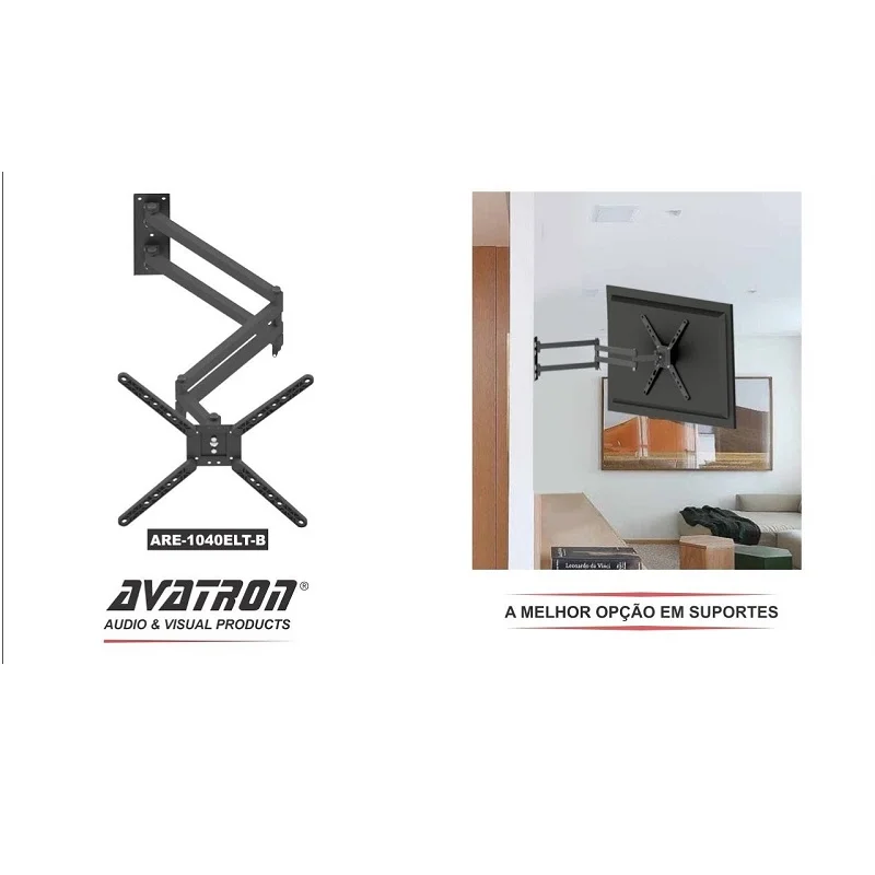 Imagem 4 de 5 do produto Suporte Tv 10 A 55" Articulado Extra Longo Are-1040elt-b Avatron