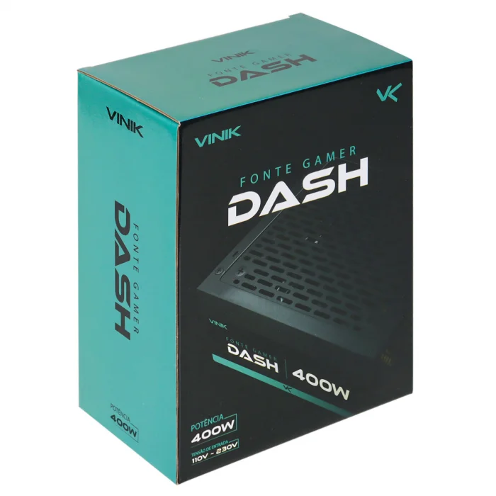 Imagem 2 de 5 do produto Fonte Vinik Gamer Dash, 400W, Preto - VFG400WP