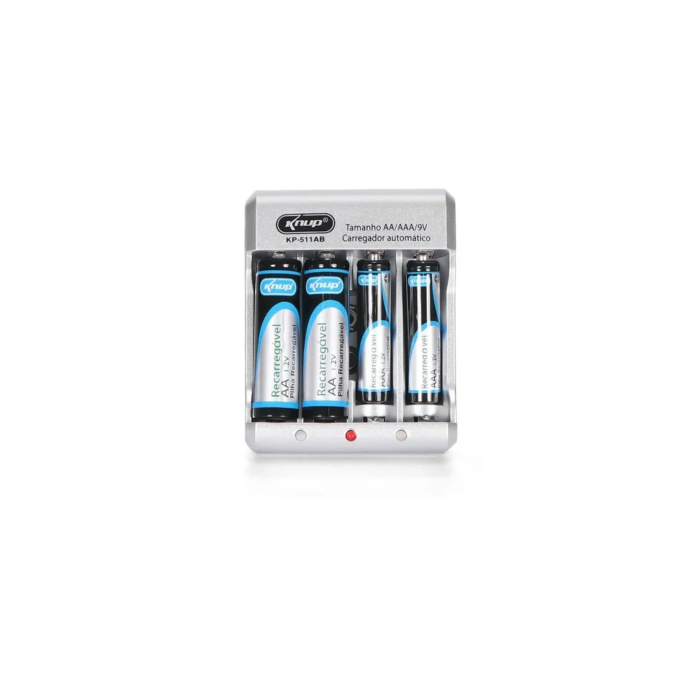 Carregador De Pilhas Kp-511aa Knup C/4 Carregador De Pilhas Kp-511aa Knup C/4