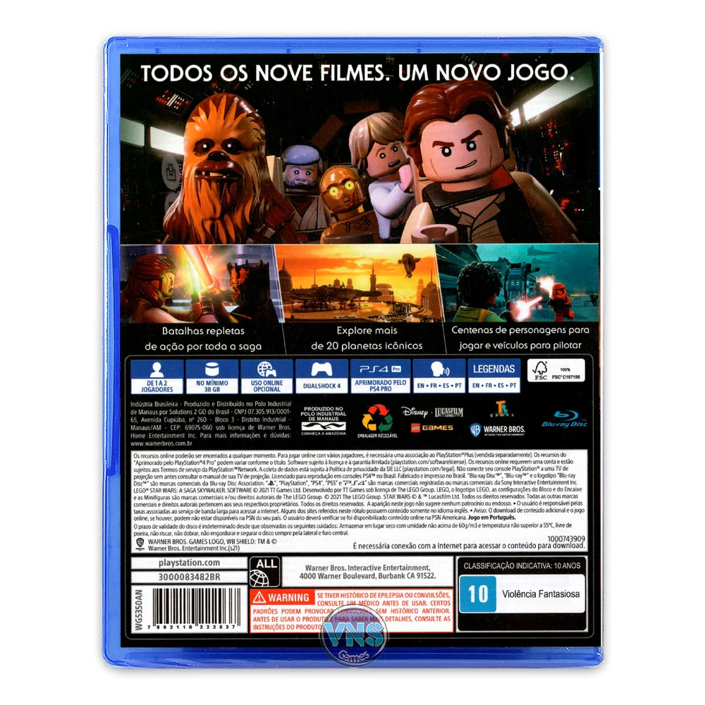 Imagem 3 de 4 do produto Lego Star Wars: A Saga Skywalker para PS4 - TT Games