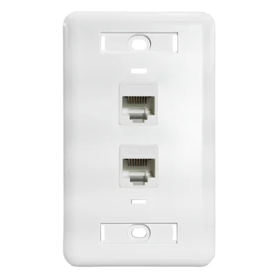 Espelho De Parede Com 2 Saídas Rj45 Cat5
