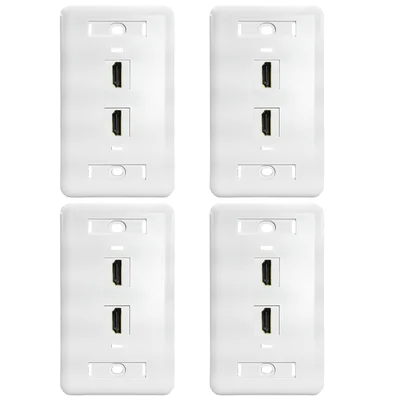 Kit 4 Espelhos De Parede Com 2 Saídas Hdmi