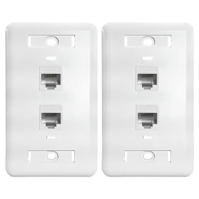 Kit 2 Espelhos De Parede Com 2 Saídas Rj45 Cat5