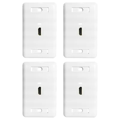 Kit 4 Espelhos De Parede 4 X 2 C/ Keystone Hdmi De 90 Graus