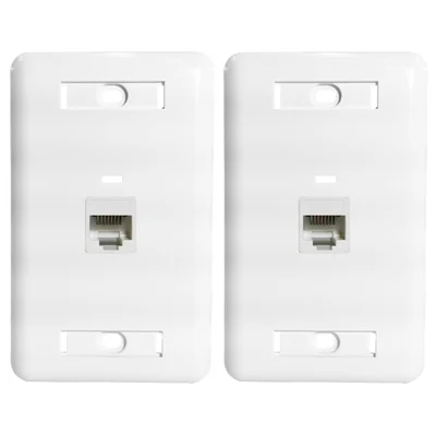 Kit 2 Espelhos De Parede 4x2 Com 1 Saída Rj45 Cat6