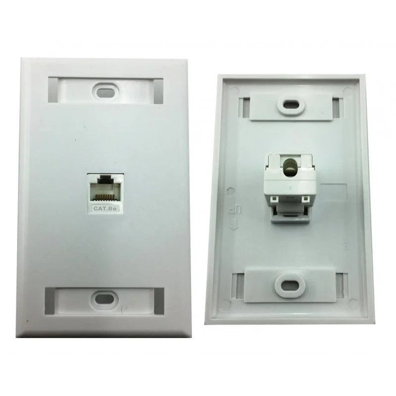 Imagem 4 de 4 do produto Kit 2 Espelhos De Parede 4x2 Com 1 Saída Rj45 Cat6