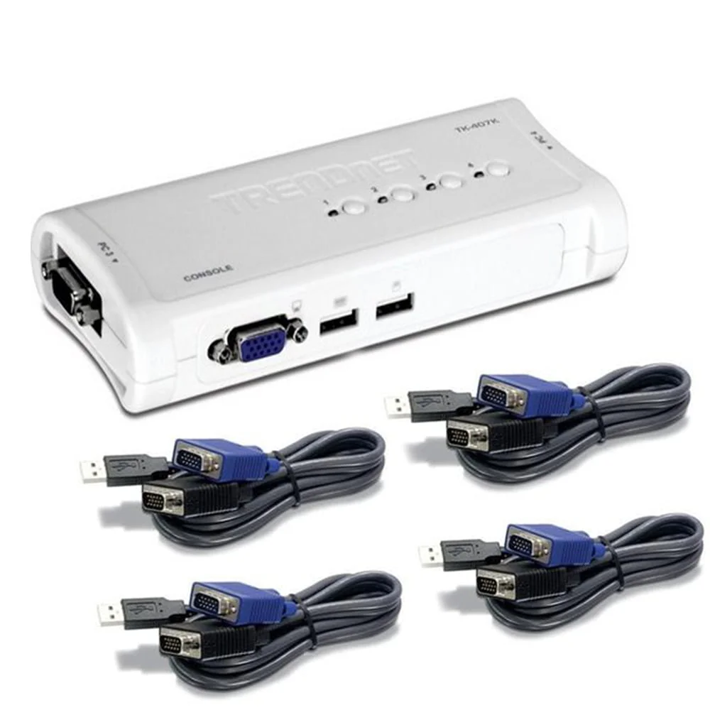Switch Kvm Trendnet 4 Portas USB TK407K KaBuM