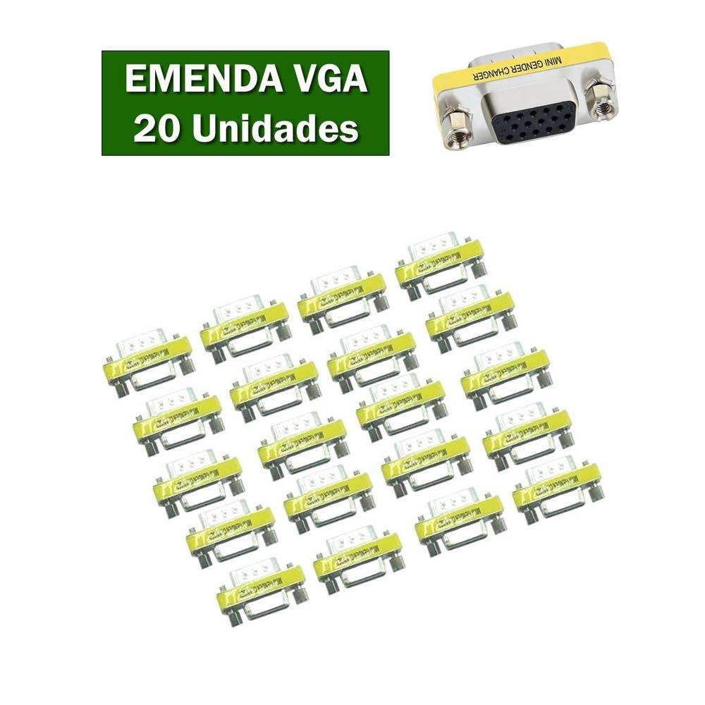 Imagem 5 de 5 do produto Emenda Metal Svga Db15 M  X Db15 F - 20 Unidades