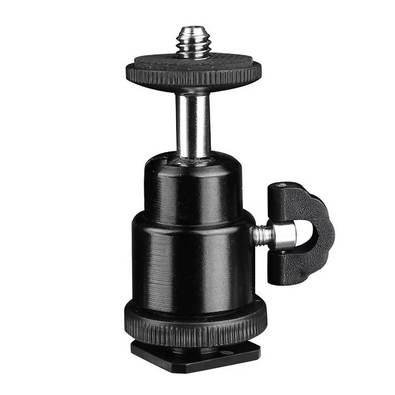 Adaptador Giratório Ball Head Com Encaixe Sapata E 1/4 Polegadas