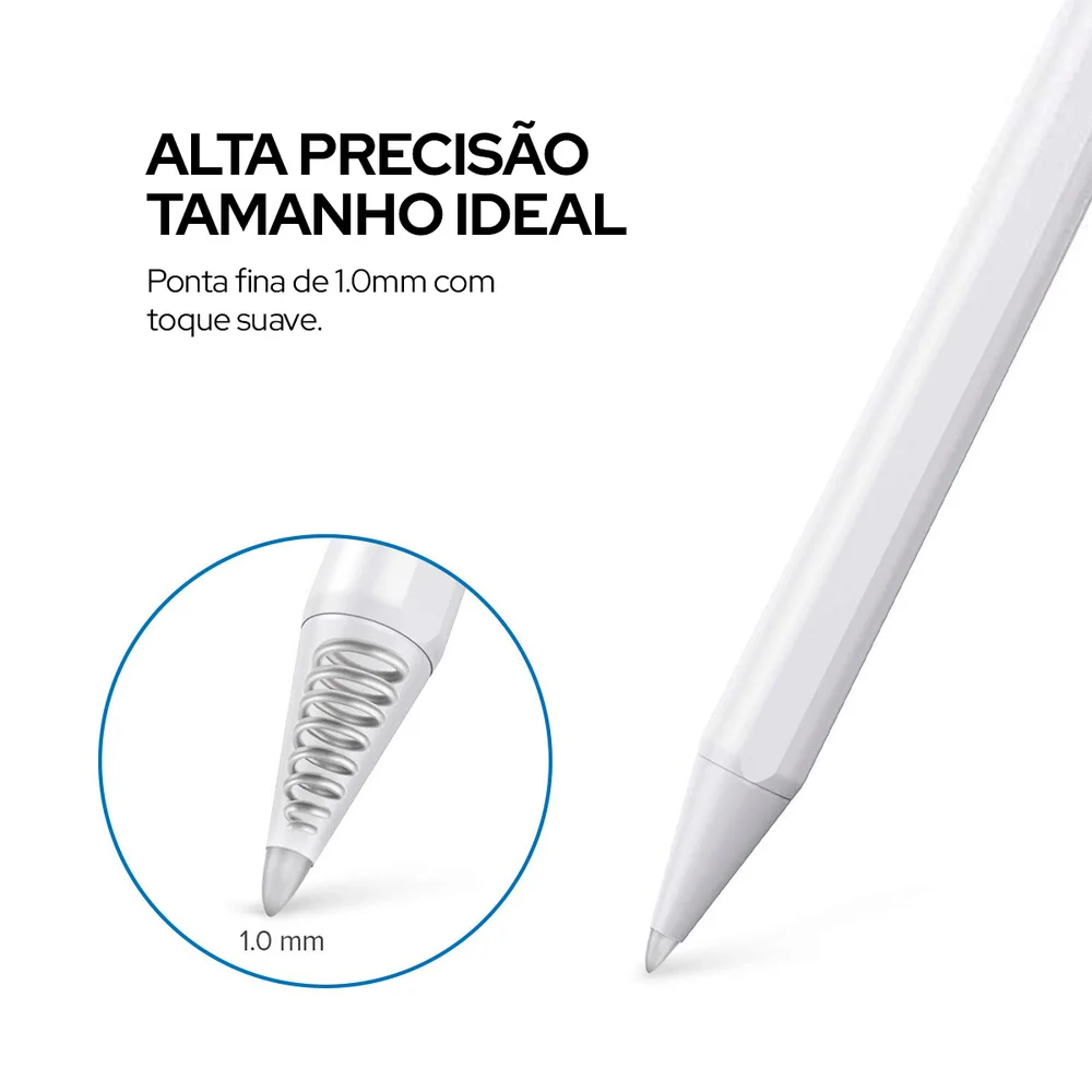 Imagem 2 de 4 do produto Caneta Pencil Wb Para Ipad Com Palm Rejection E Ponta De Alta Precisão 1.0mm Cor:branca