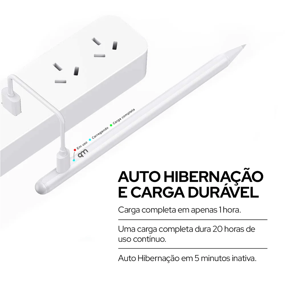 Imagem 4 de 4 do produto Caneta Pencil Wb Para Ipad Com Palm Rejection E Ponta De Alta Precisão 1.0mm Cor:branca