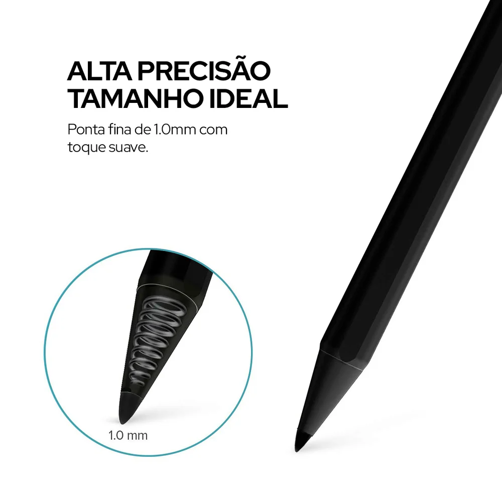 Imagem 4 de 4 do produto Caneta Pencil WB, Para Ipad, Com Palm Rejection E Ponta De Alta Precisão, 1.0mm, Preta