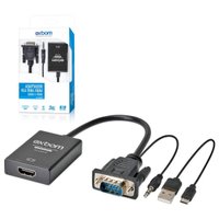 Cabo Mini Convesor VGA Para HDMI Exbom Cc-vha30 03216 Com Áudio E Vídeo Full HD