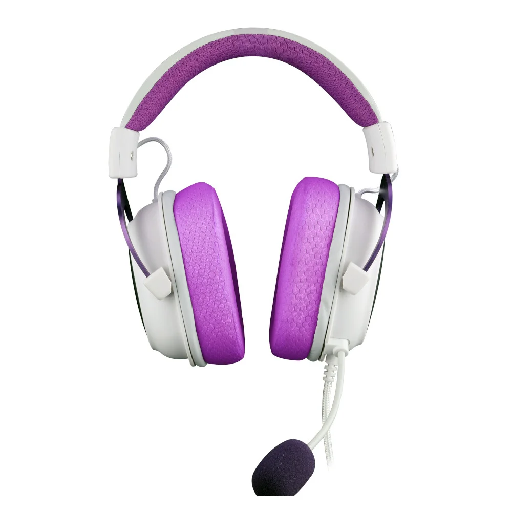 Imagem 2 de 5 do produto Headset Gamer Redragon Zeus X, RGB, 7.1 Surround, Driver 53mm, USB, PC e Xbox, Branco E Roxo - H510 WP