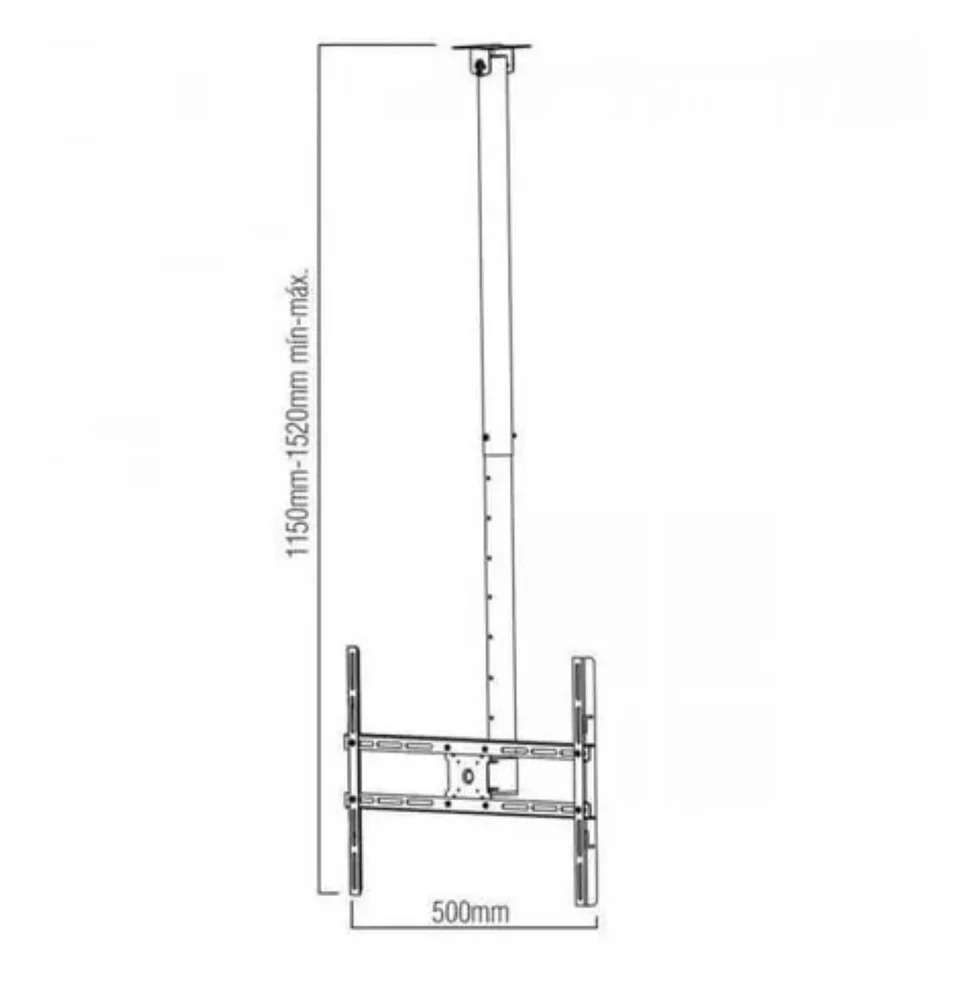Imagem 4 de 5 do produto Suporte De Teto Para Tv 10” A 80”  Brasforma Sbrp1650 - Preto