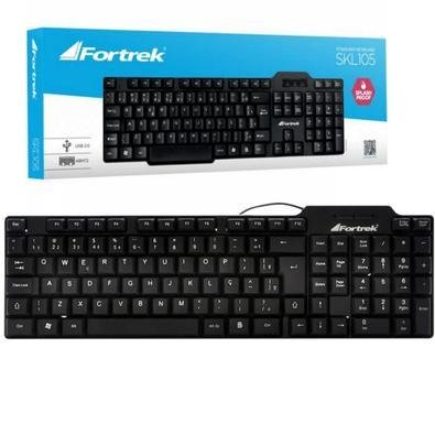Teclado Standard Usb Skl-106 Preto Fortrek