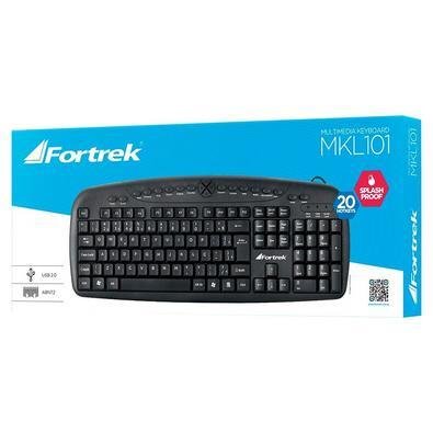 Teclado Fortrek Mkl-101, Multimídia, Usb Abnt2