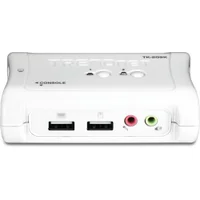 Kvm Switch Trendnet 2 Portas Usb Com Áudio Tk-209k Com Cabos