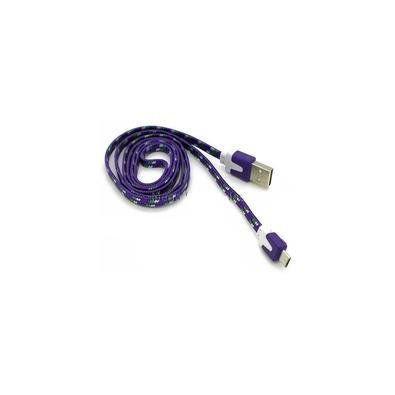 Cabo Smartphone Inova De Dados Micro USB 1m Cordinha V8 Celular Roxo/pret Cbo-2074d