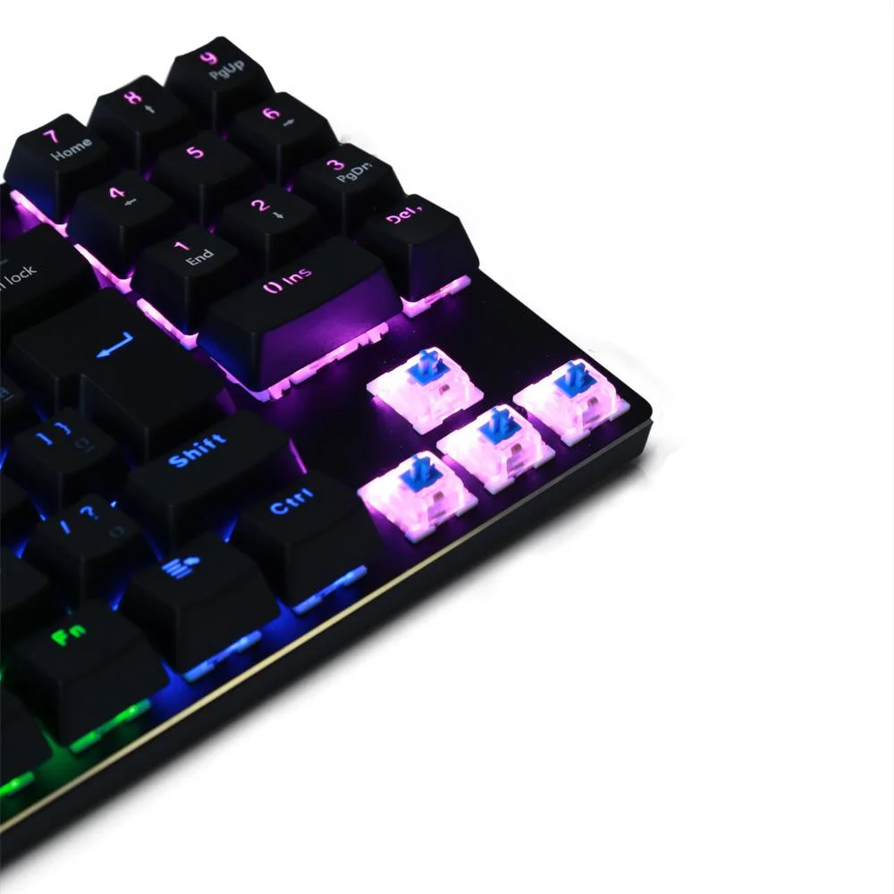 Imagem 2 de 5 do produto Teclado Gamer Aplus Tech Barak Rainbow Mecânico Abnt2 Switch Outemu Blue - Ap-kb-3995.