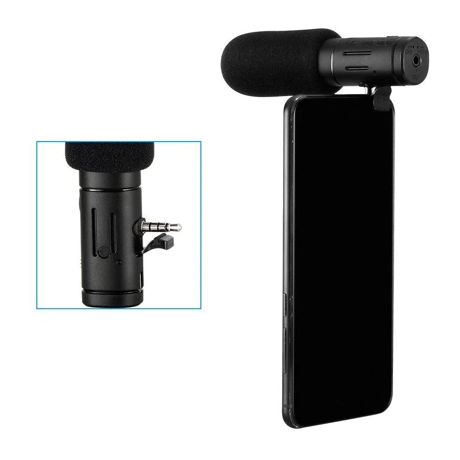 Imagem 2 de 5 do produto Microfone Shotgun Estéreo Mamen Mic-07 Direcional Supercardioide Para Câmeras E Smartphones