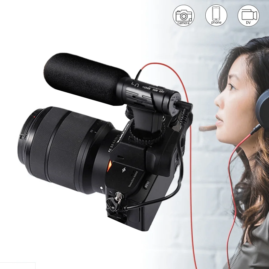 Imagem 3 de 5 do produto Microfone Shotgun Estéreo Mamen Mic-07 Direcional Supercardioide Para Câmeras E Smartphones