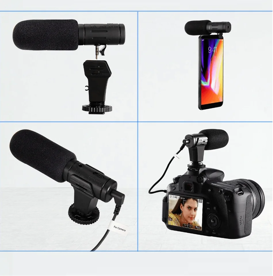 Imagem 4 de 5 do produto Microfone Shotgun Estéreo Mamen Mic-07 Direcional Supercardioide Para Câmeras E Smartphones