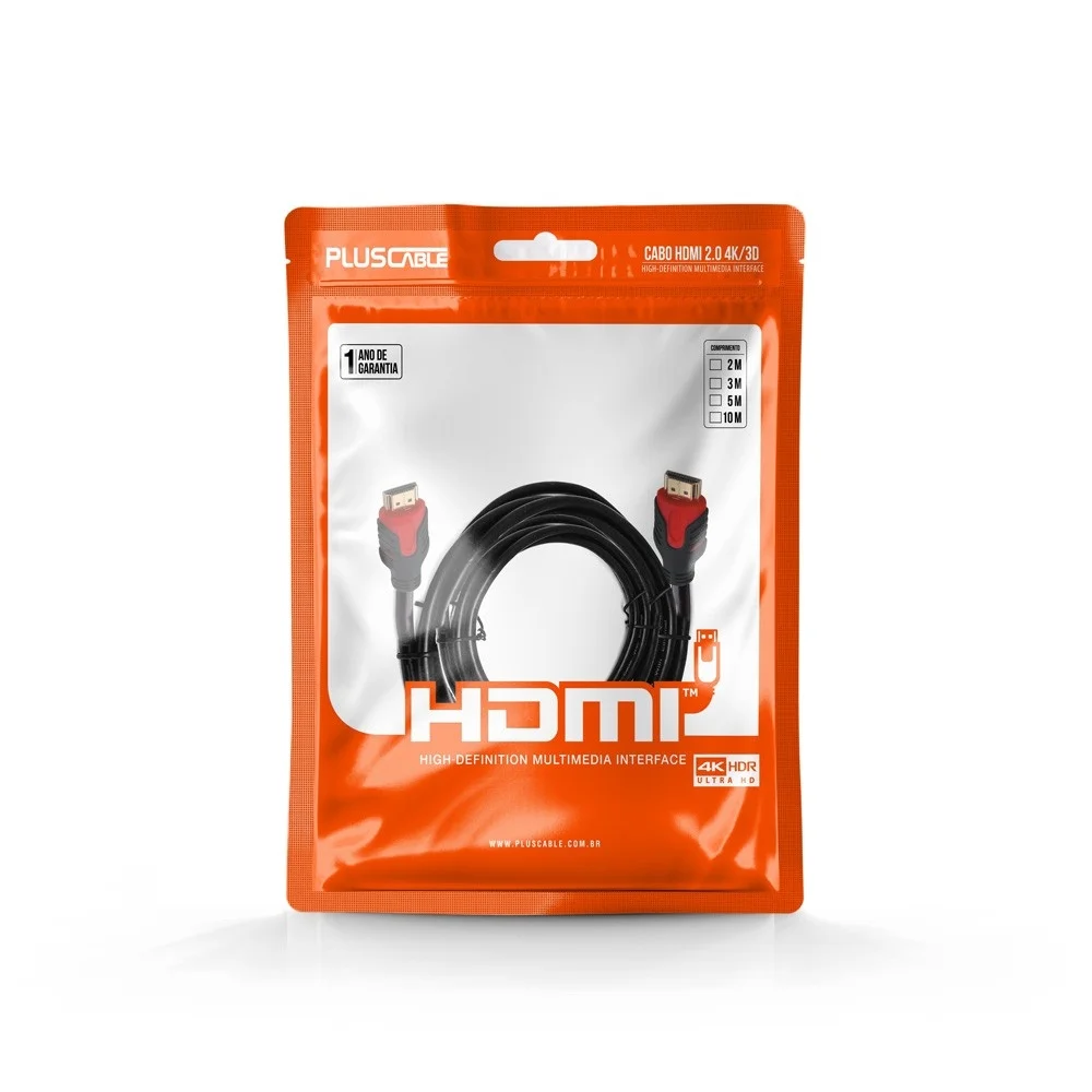 Imagem 5 de 5 do produto Cabo Hdmi V2.0 Mid 5 Metros Pc-hdmi50m - Plus Cable
