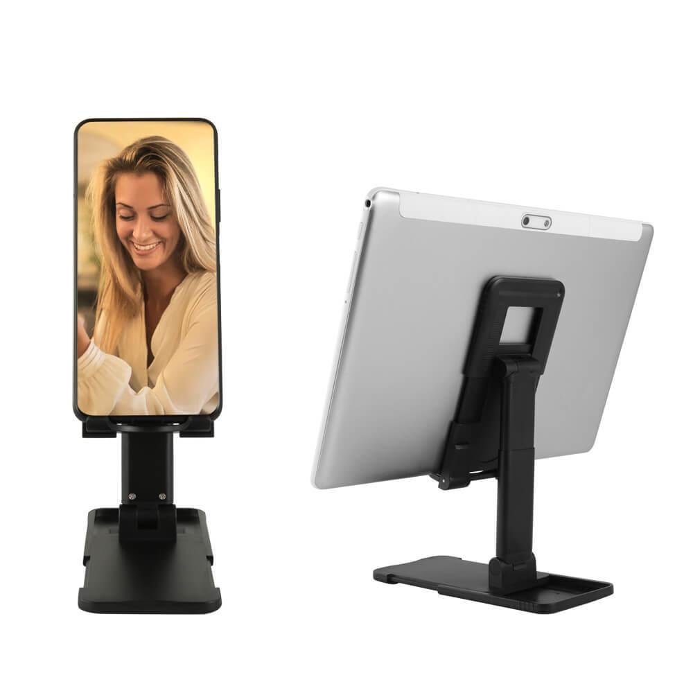 Suporte De Mesa Universal Para Celular E Tablet - Cor Preto Suporte De Mesa Universal Para Celular E Tablet - Cor Preto