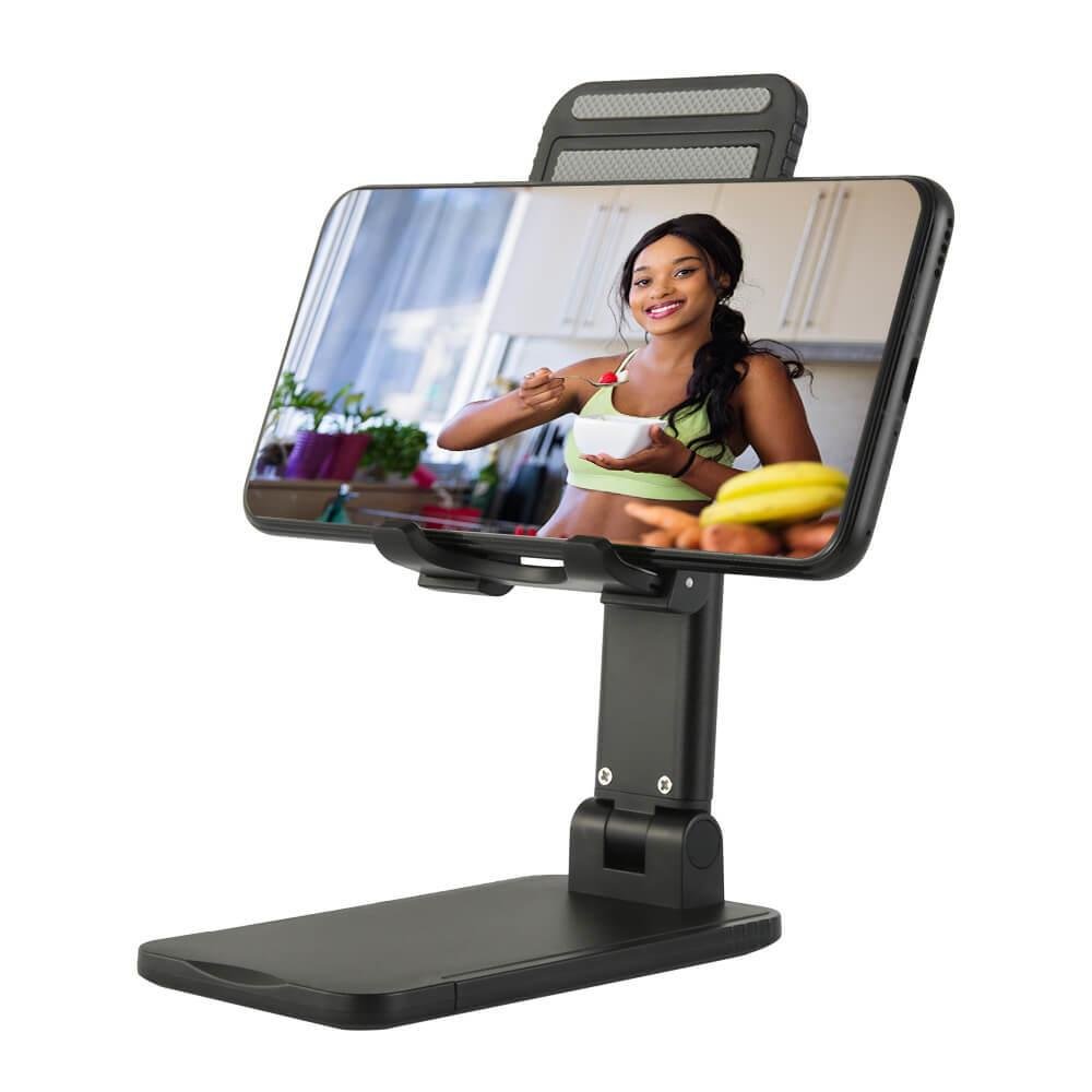 Suporte De Mesa Universal Para Celular E Tablet - Cor Preto Suporte De Mesa Universal Para Celular E Tablet - Cor Preto