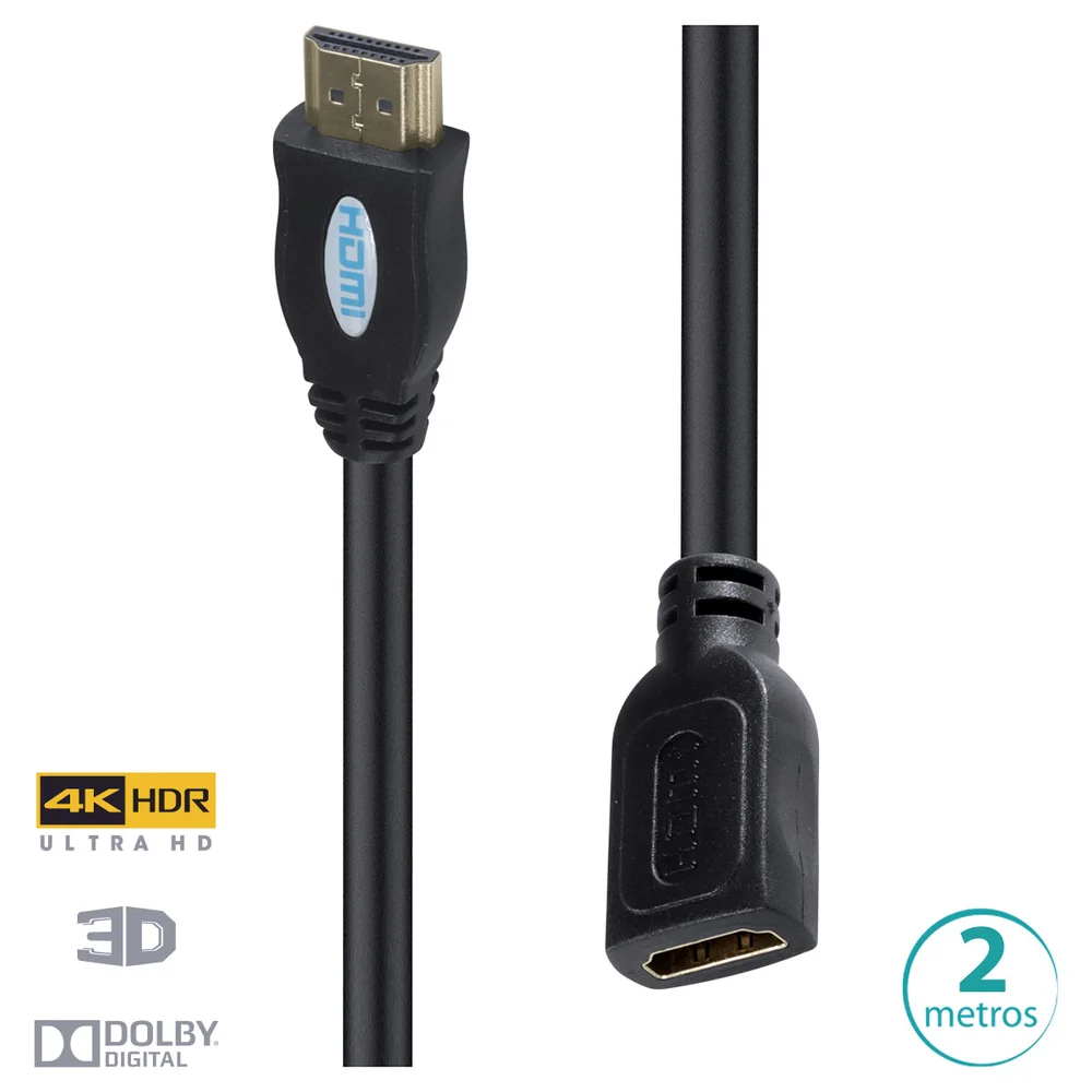 Imagem 5 de 5 do produto Cabo Extensor Hdmi 2.0 4k C/ Filtro 2m H20f-2